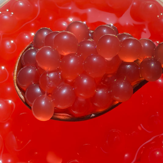 Strawberry popping boba