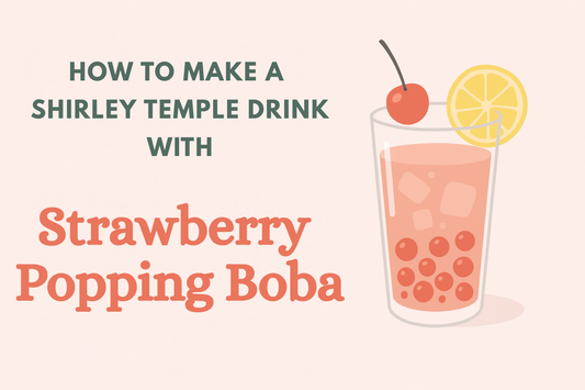 🍓 How to Make a Shirley Temple Drink with Strawberry Popping Boba