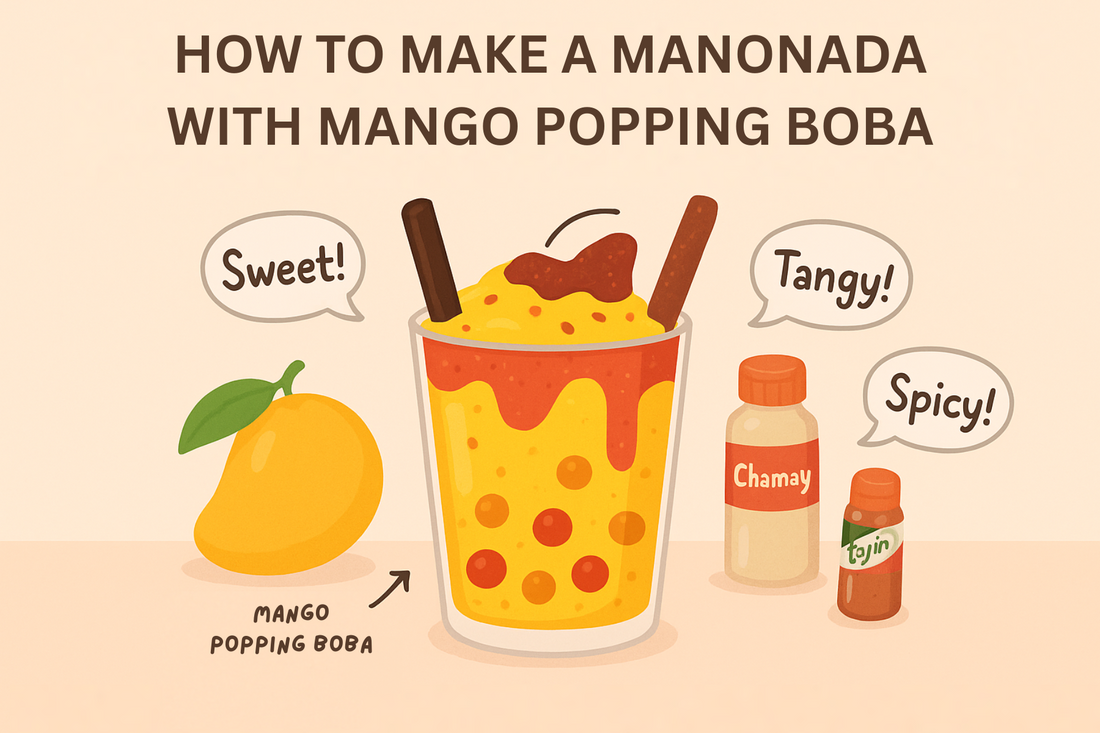 🌶️🥭 How to Make a Mangonada Recipe with Mango Popping Boba