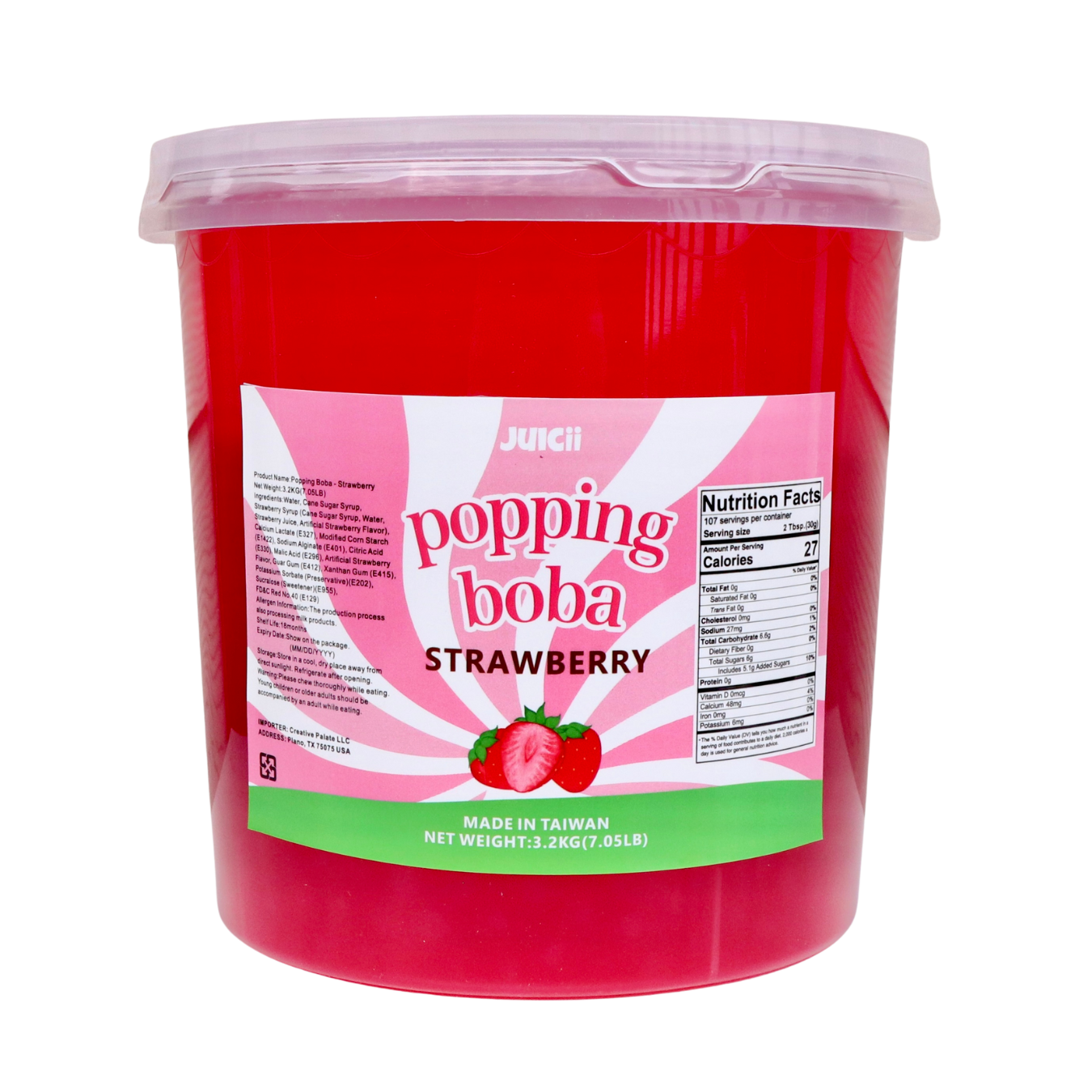 🍓Strawberry Popping Boba - 7lbs